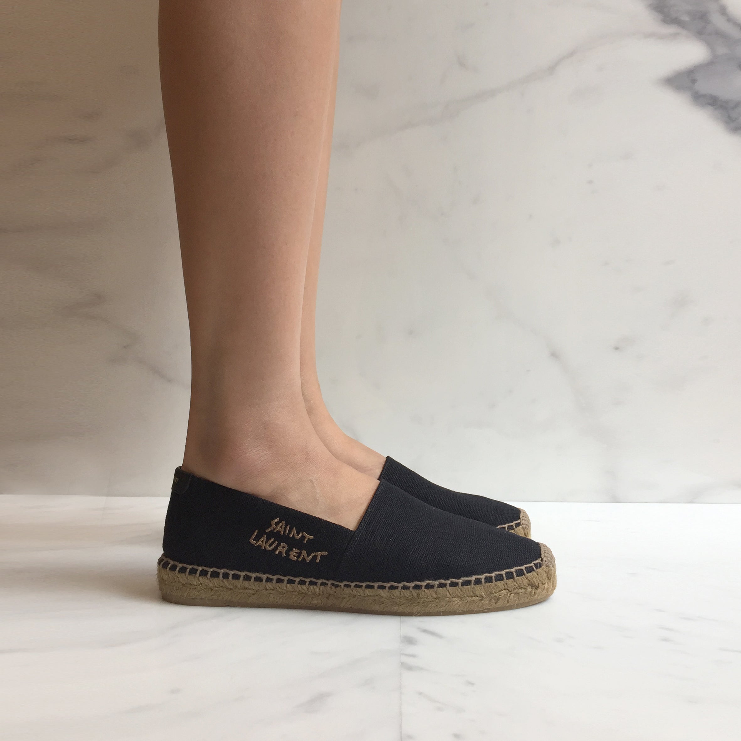 Monogram Espadrille Canvas, Black