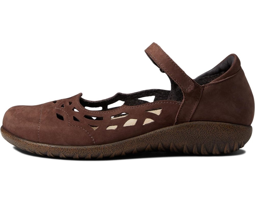 Naot Women's Agathis Mary Jane - Coffee Bean Nubuck