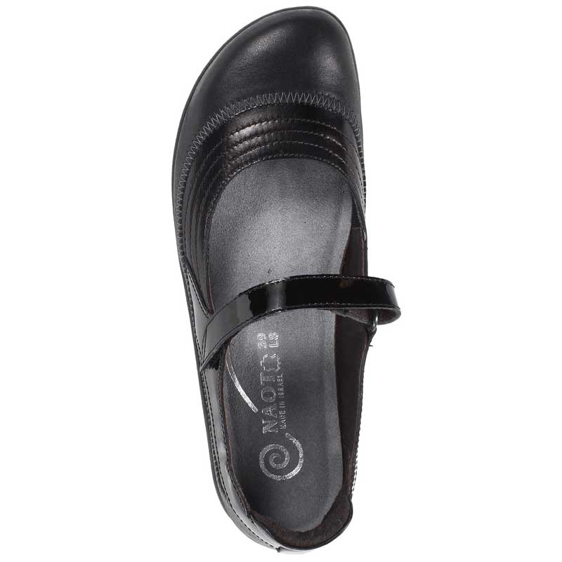 Naot Women's Kirei Mary Jane - Shiny Black Leather