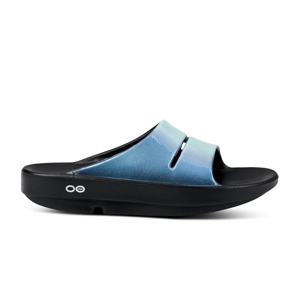 'OOFOS' Women's OOahh Luxe Slide - Atlantis