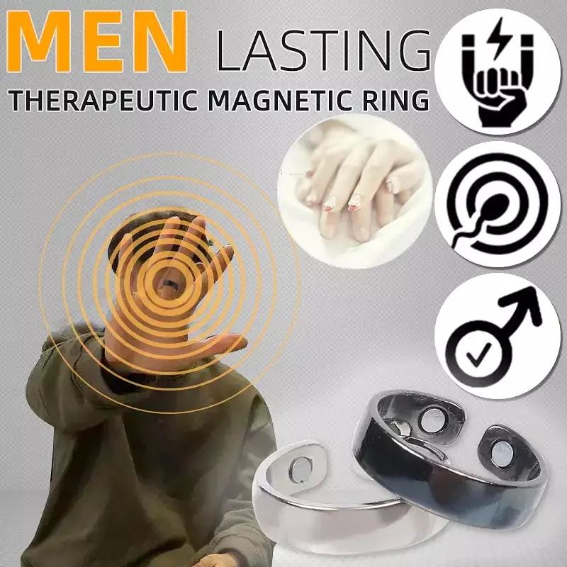 Personality Opening Magnetic Therapy Ring For Men Women Slimming Weight Lose Rings Energy Lymphatic Drainage Magnet Finger Ring 