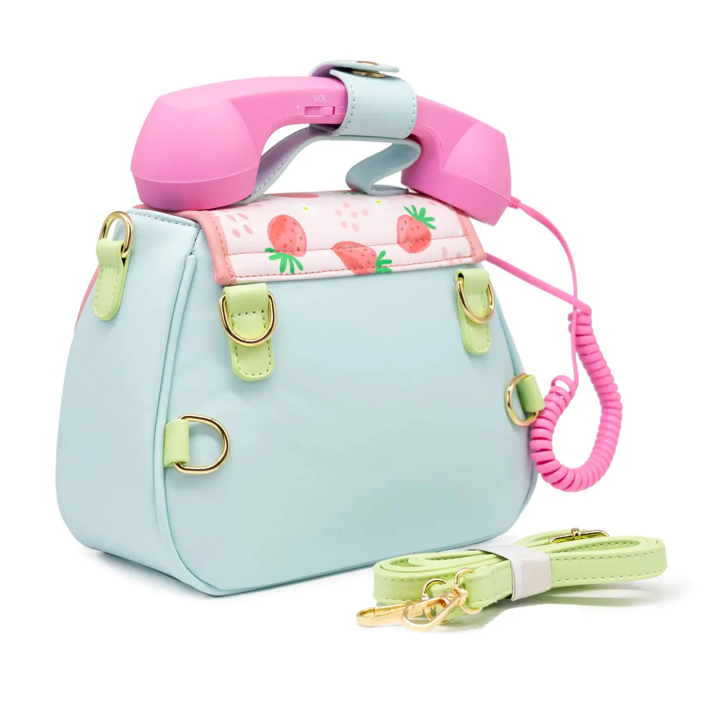 Purse - Deluxe Ring Ring Phone - Strawberry Fields