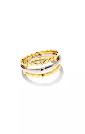 Quinn Triple Band Ring Mixed Metal Gold/Silver