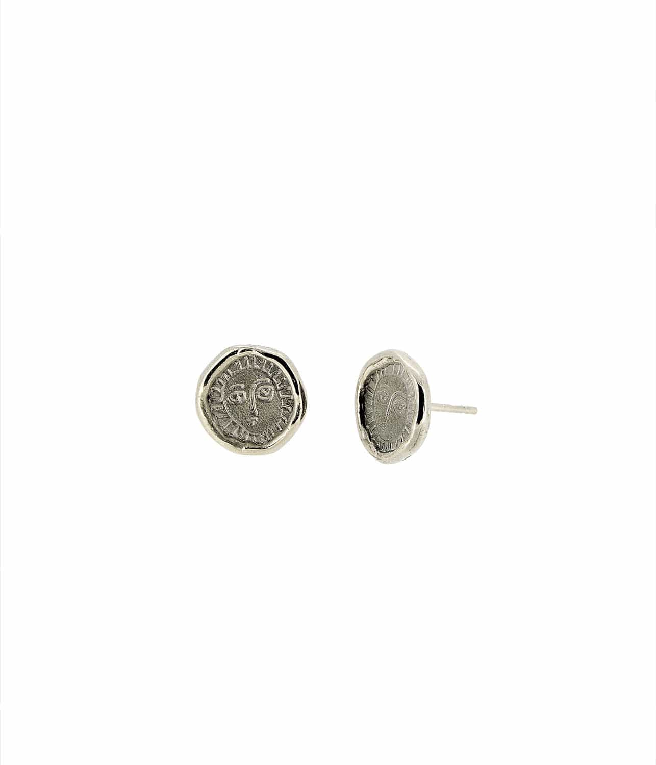 SILVER PICASSO STUD EARRINGS