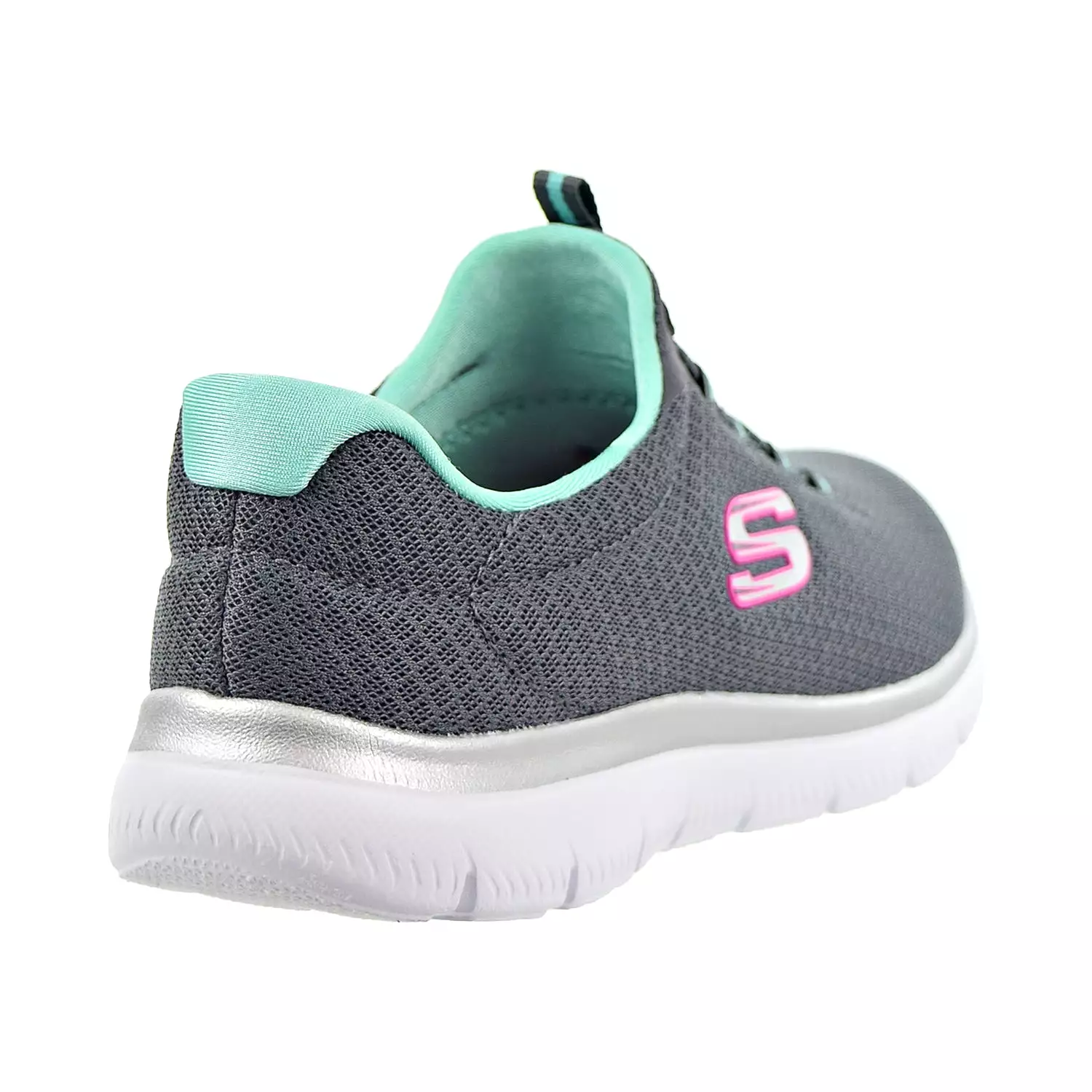 Skechers Summits Womens Shoes Charcoal/Green