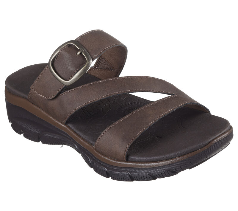 'Skechers' Women's Relaxed Fit: Easy Going-Slide On By Sandal - Chocolate