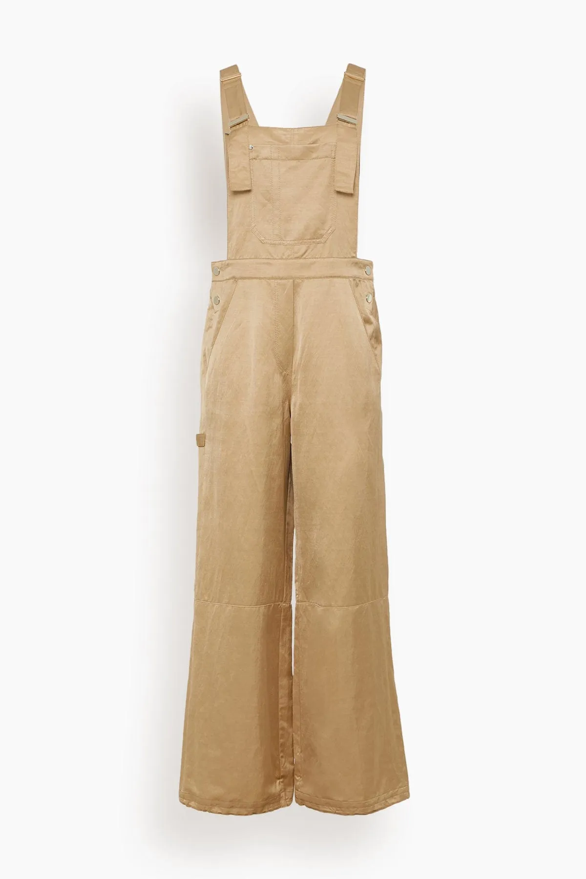 Slouchy Coolness Overall in Warm Beige