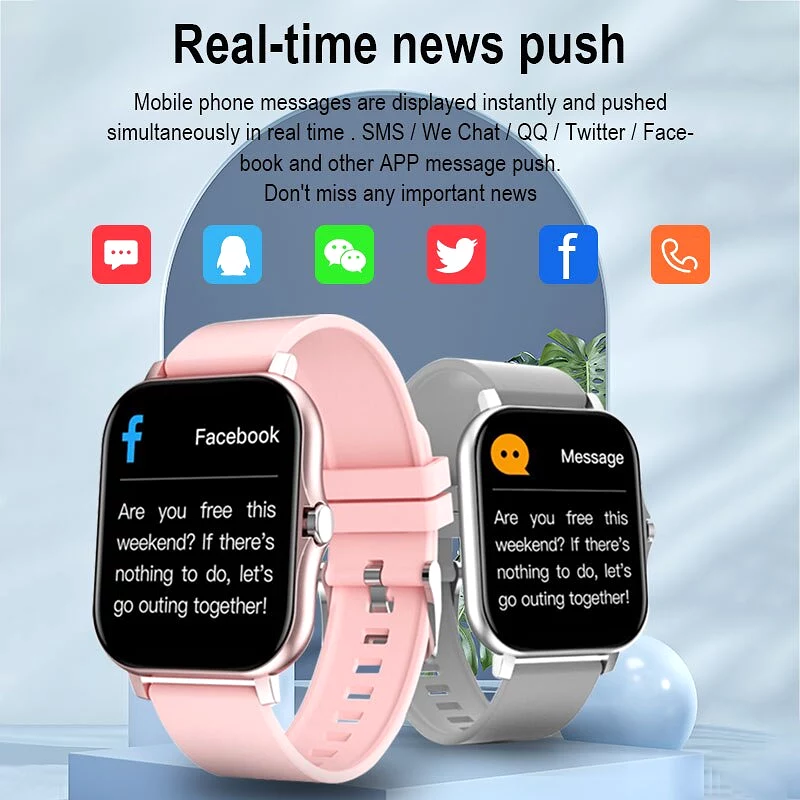 Smart Watch Bluetooth Call Dialing Information Push 1.69 Touch Screen Multi Sport Mode Weather Custom Dial Sports Bracelet