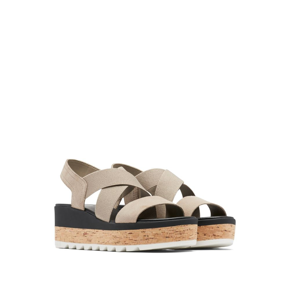 'Sorel' Women's Cameron Flatform Slingback - Omega Taupe / Sea Salt