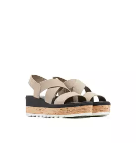 'Sorel' Women's Cameron Flatform Slingback - Omega Taupe / Sea Salt