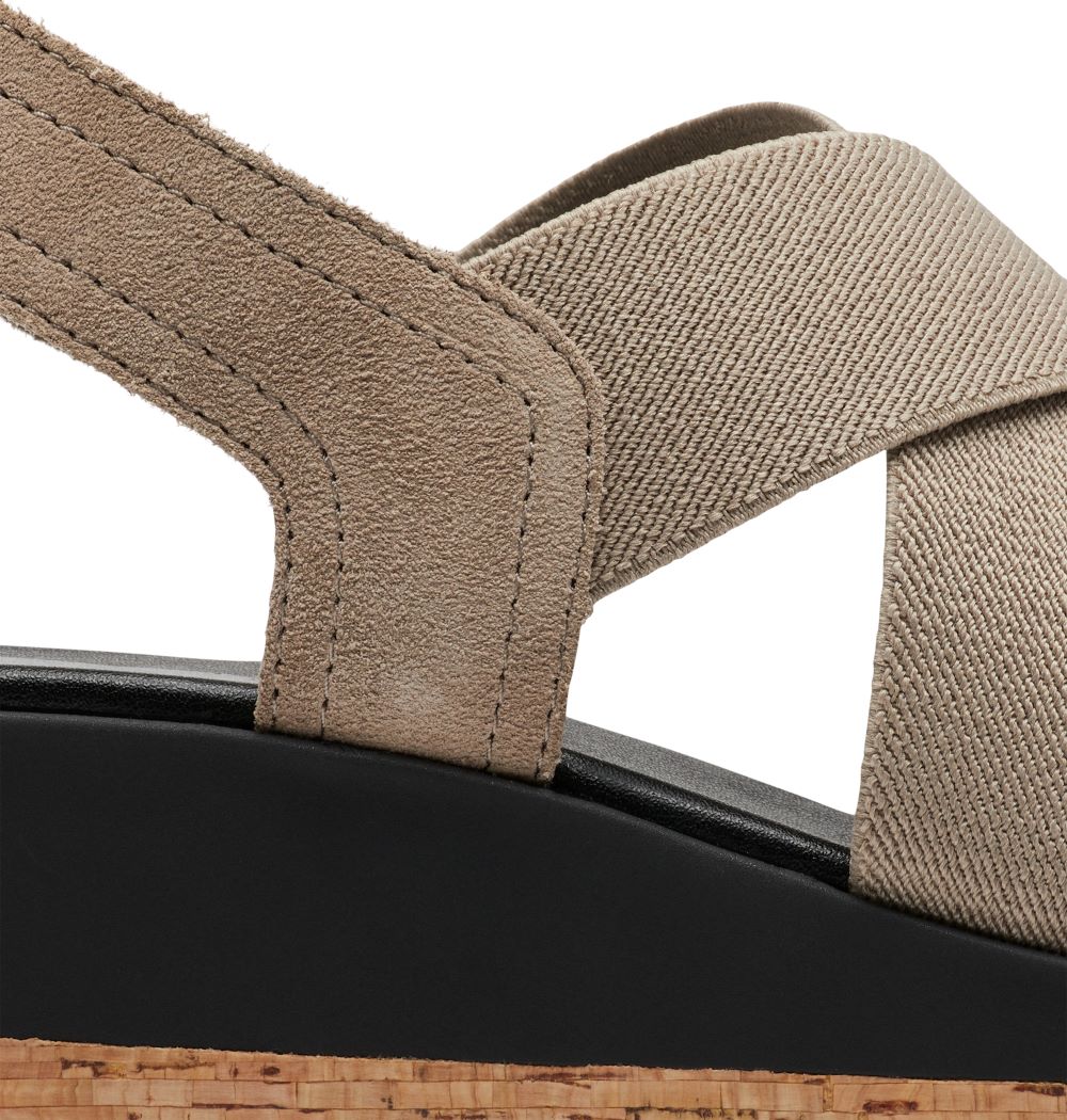 'Sorel' Women's Cameron Flatform Slingback - Omega Taupe / Sea Salt