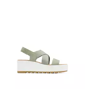 'Sorel' Women's Cameron Flatform Slingback - Safari / Sea Salt