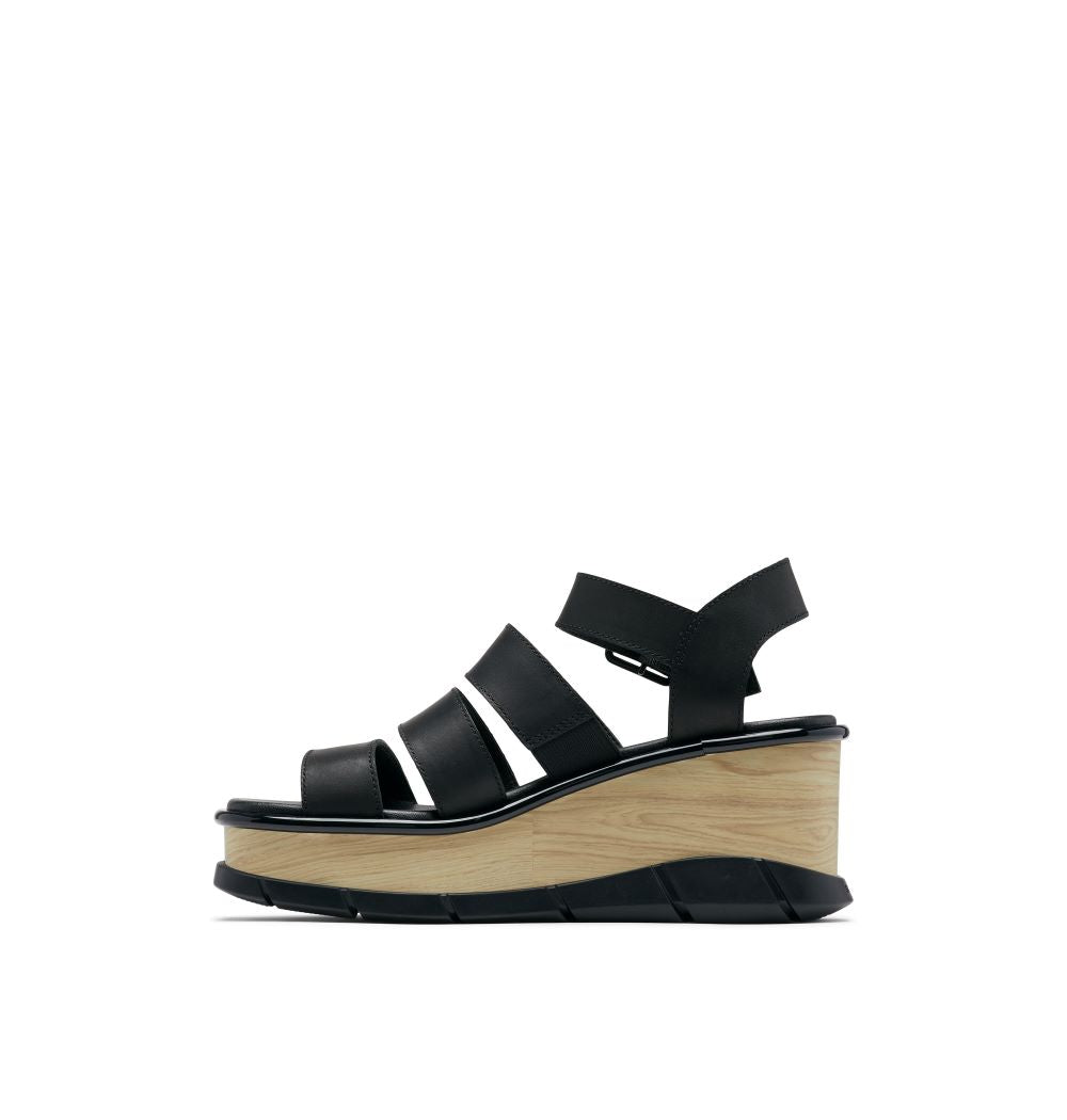 'Sorel' Women's Joanie III Ankle Strap Sandal - Black / Black