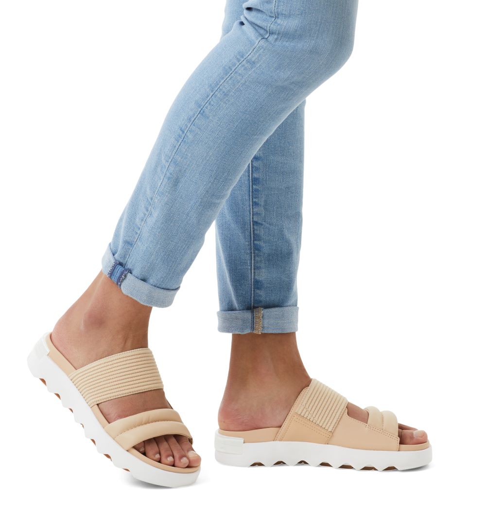 'Sorel' Women's Viibe Slide Sandal - Nova Sand / Sea Salt