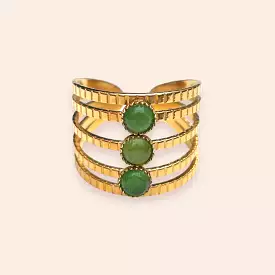 Studio Frenchie ring - green desire