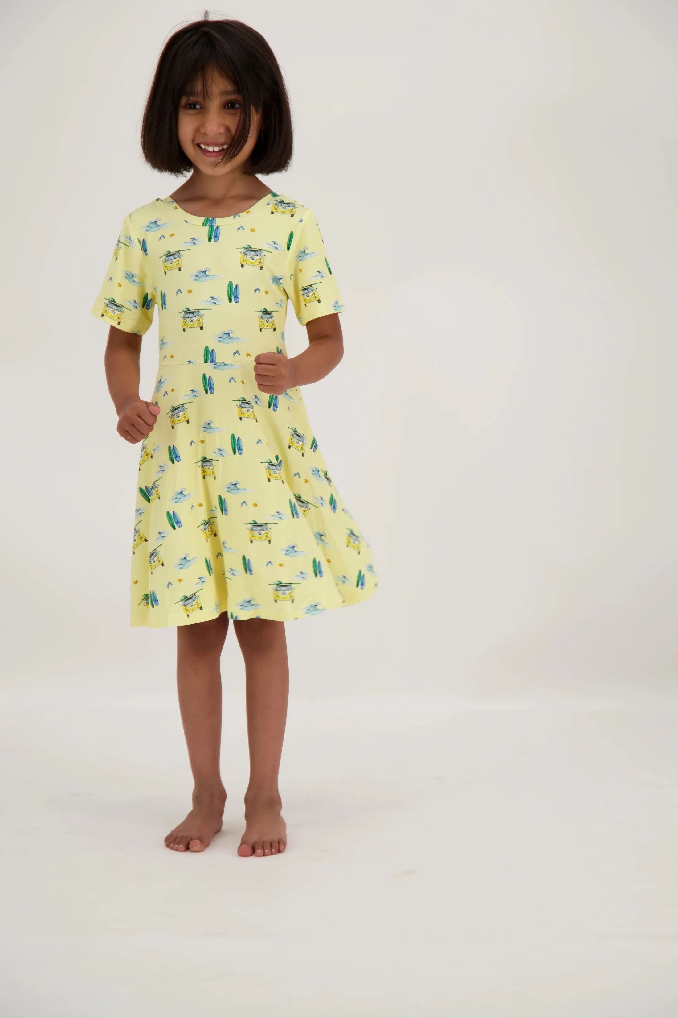 Tickety-Boo Twirl dress in Summer Surf