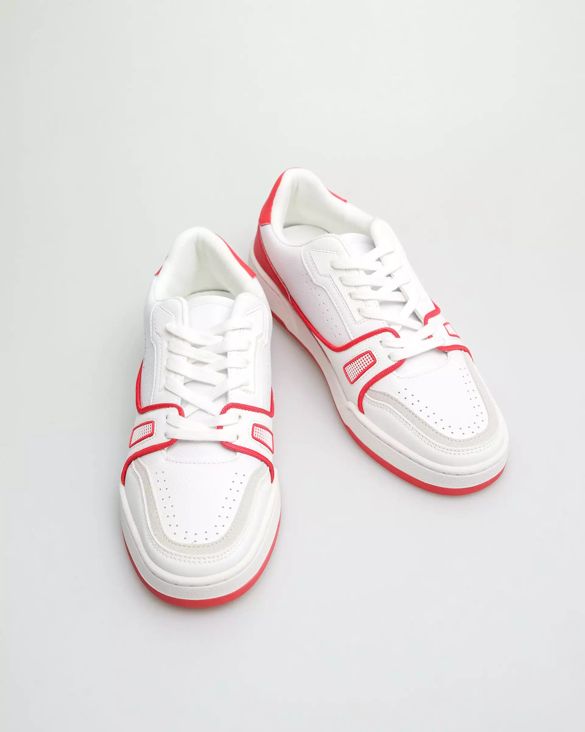 Tomaz C611 Men's Sneakers (White/Red)