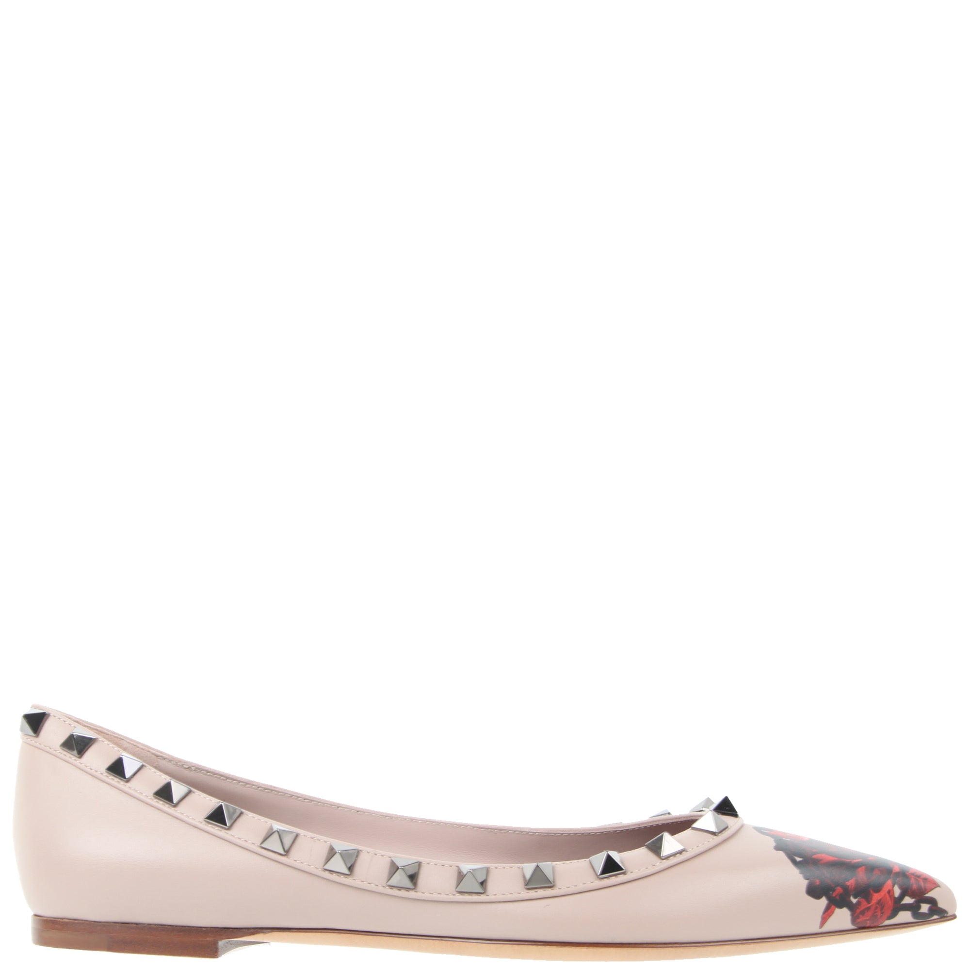 Undercover x Rockstud Ballerina Nappa Rose Print, Poudre