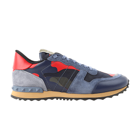 Valentino Garavani Men's Rockrunner Sneakers - CAMO/BLUE RED