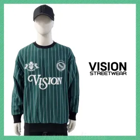 Vision Street Wear  |Stripes Unisex Street Style Logo Sweatshirts