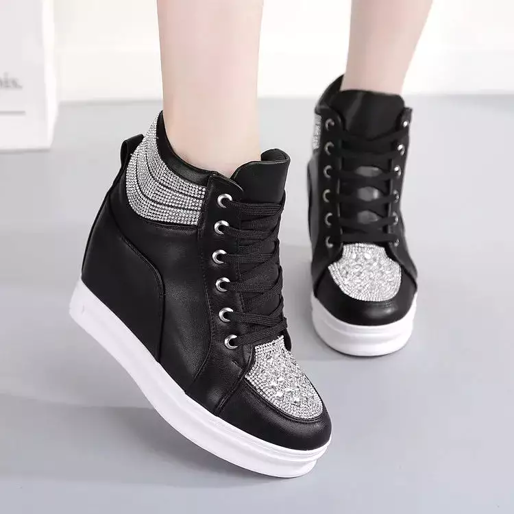 White Shoes Woman High Top Women Shoes Sneakers  Platform Ladies Shoe