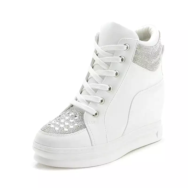 White Shoes Woman High Top Women Shoes Sneakers  Platform Ladies Shoe