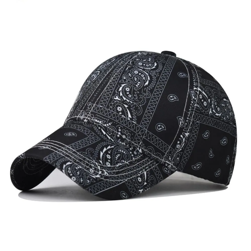 Winter Casual Unisex Couple Cashew Flower Print Sunshade Baseball Cap