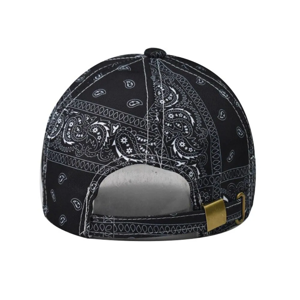 Winter Casual Unisex Couple Cashew Flower Print Sunshade Baseball Cap