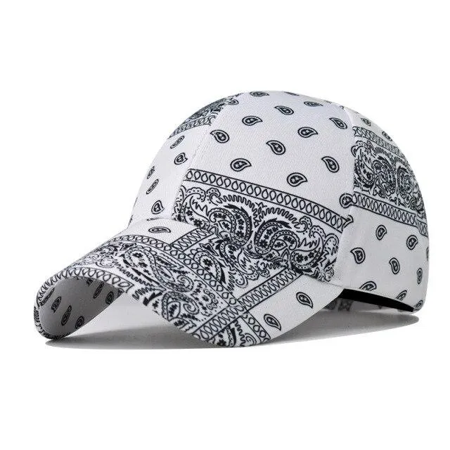 Winter Casual Unisex Couple Cashew Flower Print Sunshade Baseball Cap