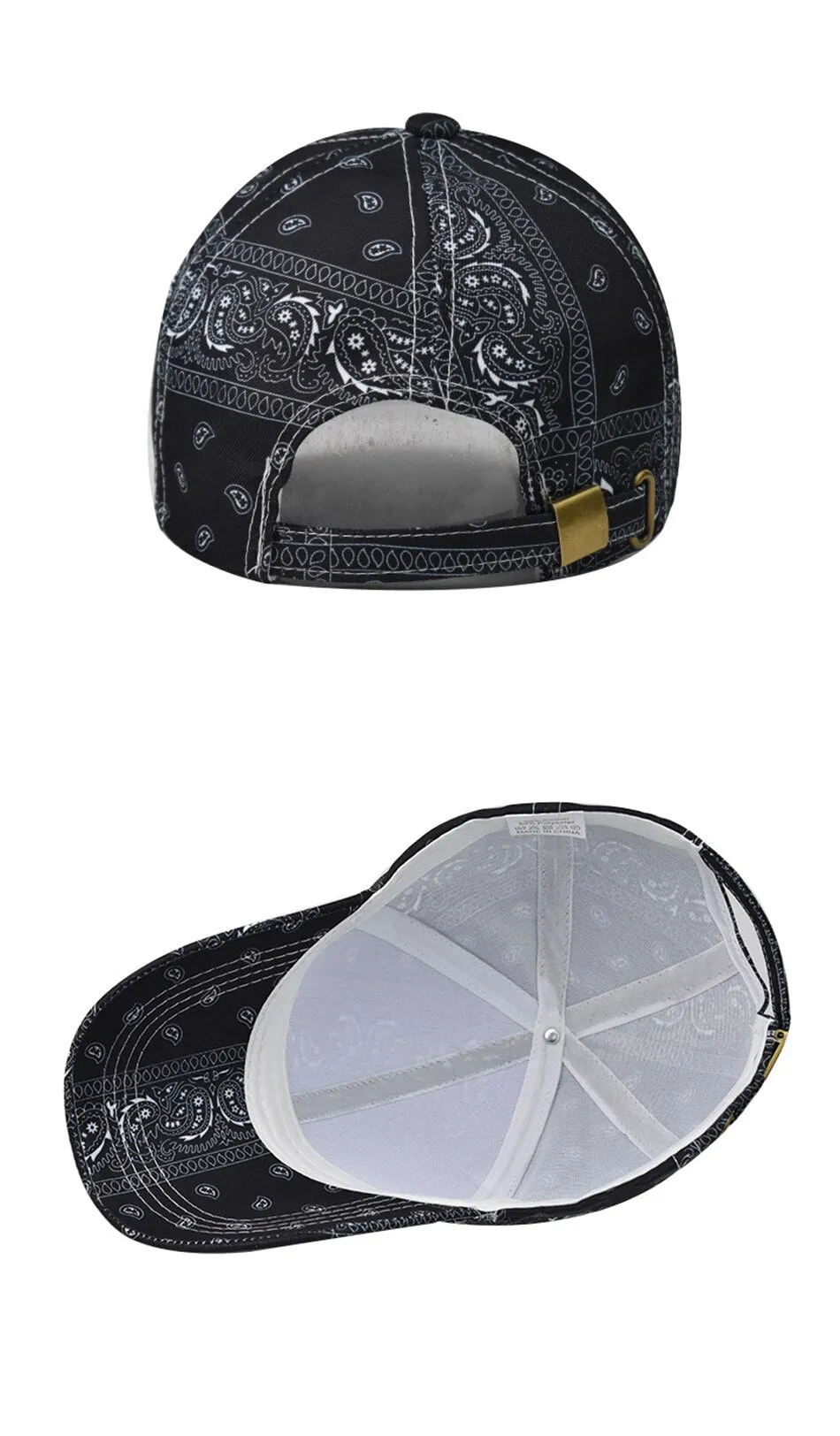 Winter Casual Unisex Couple Cashew Flower Print Sunshade Baseball Cap