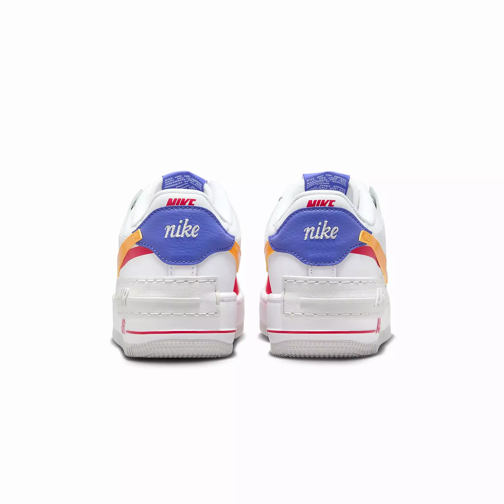 WMN'S AIR FORCE 1 SHADOW 'WHITE/SUNDIAL-SIREN RED-PHOTON DUST'