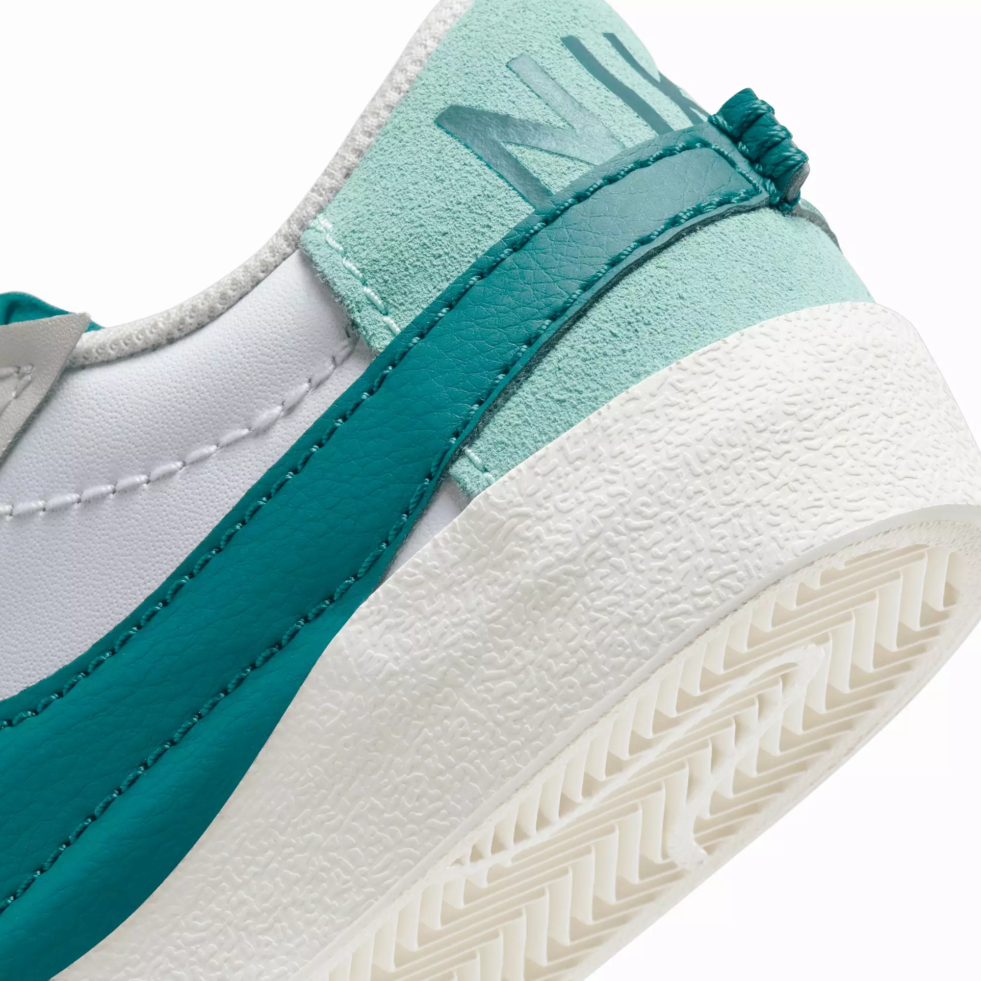 WMN'S BLAZER LOW '77 JUMBO'SUMMIT WHITE/GEODE TEAL-SEA GLASS'