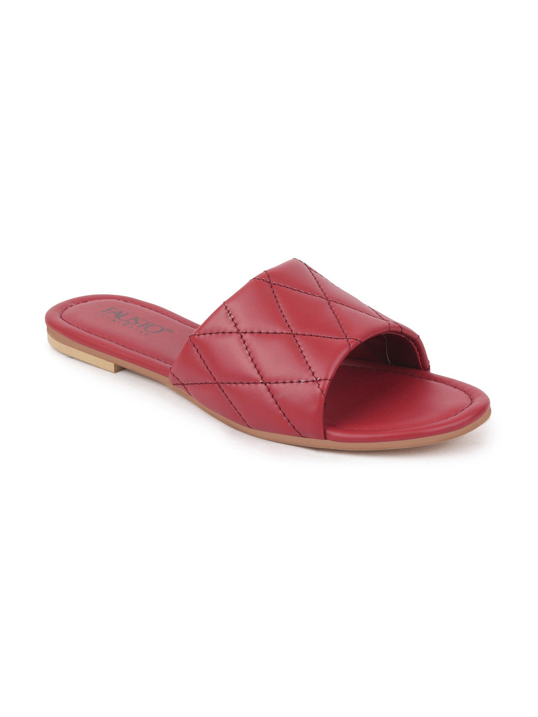 Women Cherry Slip-On Casual Hand Stitched Open Toe Outdoor Flats Slippers