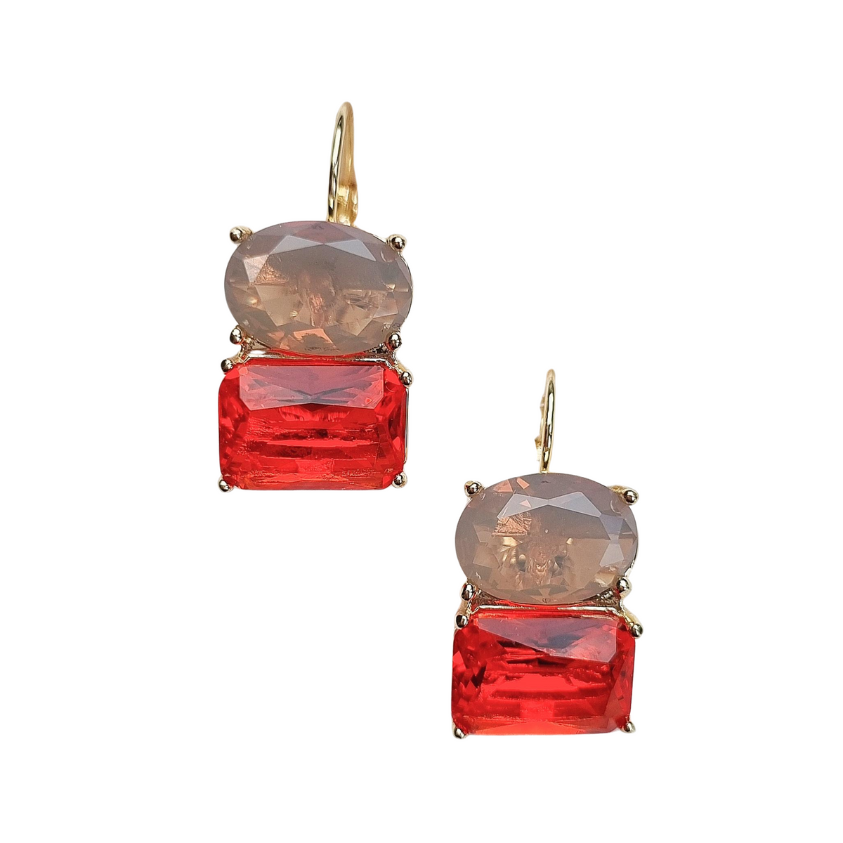 Zoda - Divinity Gem Earrings - Red