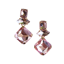 Zoda - Ellie Gem Earrings - Pink